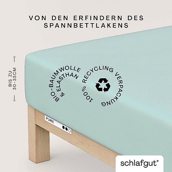 Schlafgut Spannbettlaken PURE Bio-Baumwolle mit Elasthan, günstig online kaufen
