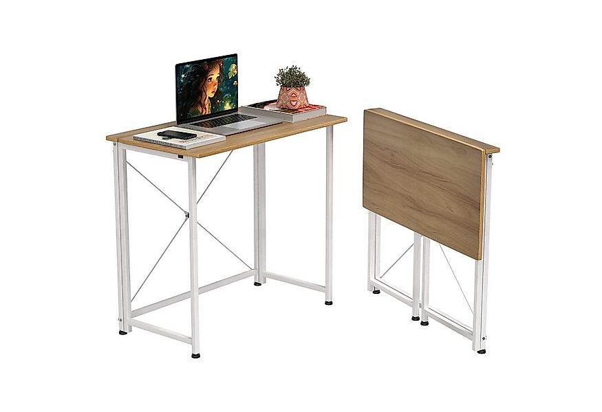 JEOBEST Computertisch Faltbar Tisch, Faltbarer Kleiner Schreibtisch Platzsp günstig online kaufen