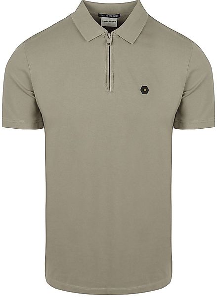 No Excess Half Zip Poloshirt Piqué Grün - Größe XL günstig online kaufen