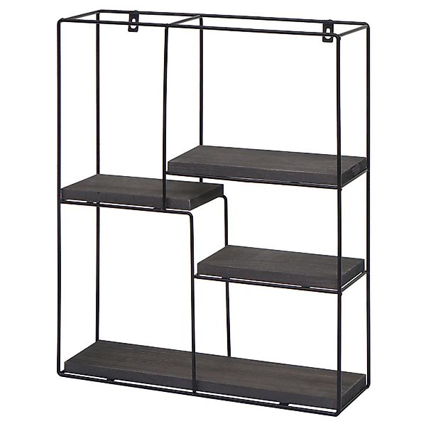 BERLINLODGE Wandregal Rechteckig HxBxT 51x40x11cm 4 Regalböden Metall Massi günstig online kaufen