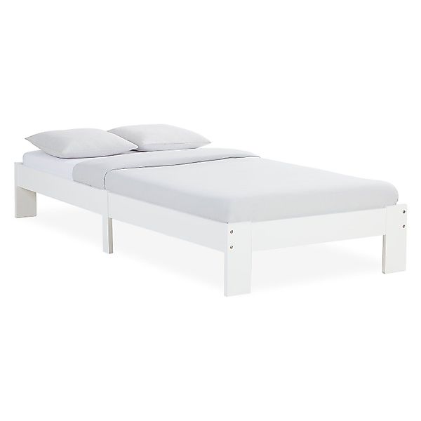 Homestyle4u Holzbett 90x200 Einzelbett ohne Kopfteil günstig online kaufen
