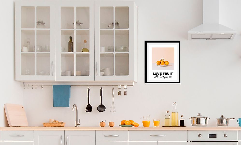 queence Bild »Love Fruit«, Obst-Obst Bilder-Schriftzug-Kunst-Art, (1 St.), günstig online kaufen