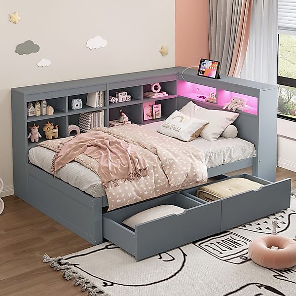 STILVORA Schlafsofa Daybett 90×200cm Jugendbett mit günstig online kaufen
