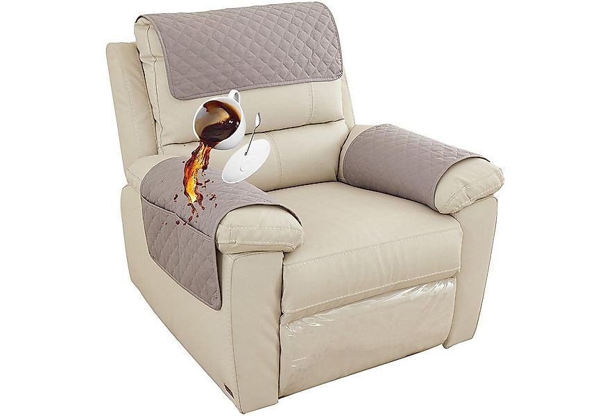 Coonoor Sesselschoner Armlehnenbezüge 3/4/5-er Set, Rutschfester Sofa Armle günstig online kaufen