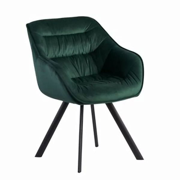 FineBuy Esszimmerstuhl Samt 37 x 47 cm Sitzfläche grün günstig online kaufen