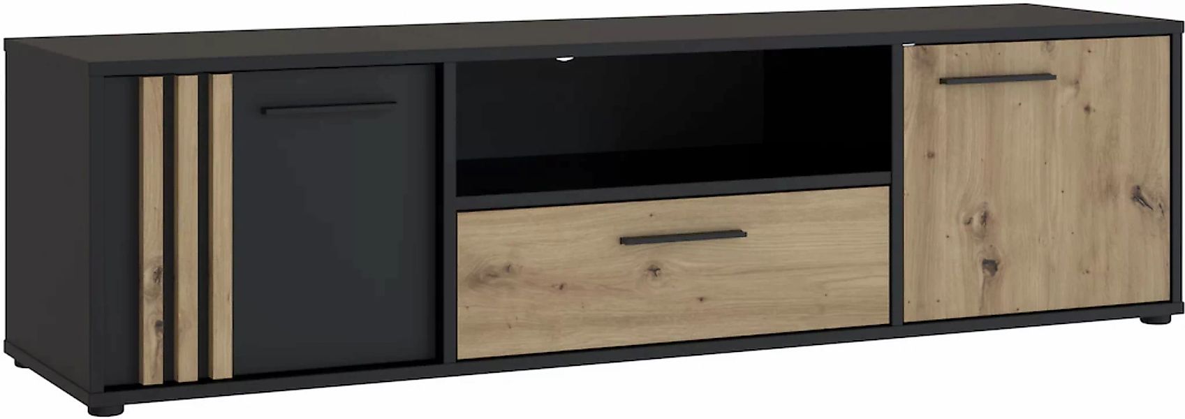 FORTE Lowboard "Cardigan TV-Board, TV-Schrank", TV-Board, 2 farbig, Staurau günstig online kaufen