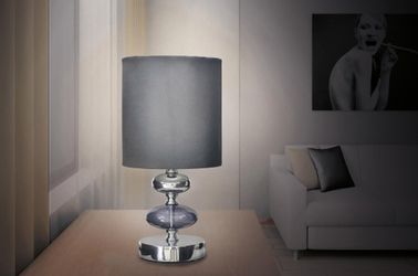 Näve Tischleuchte Mali aus Stoff 28,5 cm Schwarz günstig online kaufen