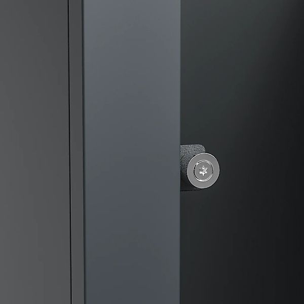 Westmann Mülltonnenbox Lacina 3 x 240, Anthrazit/Holzoptik 80 x 200 x 116 c günstig online kaufen