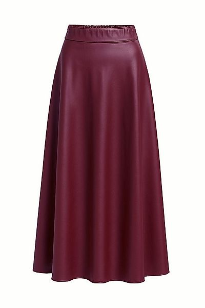 Mississhop Lederimitatrock Damen A-Linien langer Rock aus Kunstleder M.404 günstig online kaufen