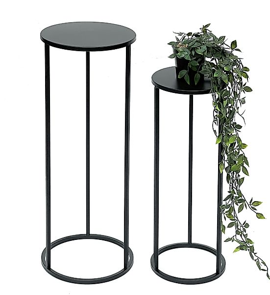 DanDiBo Blumenhocker Metall Schwarz Rund Blumenhocker günstig online kaufen