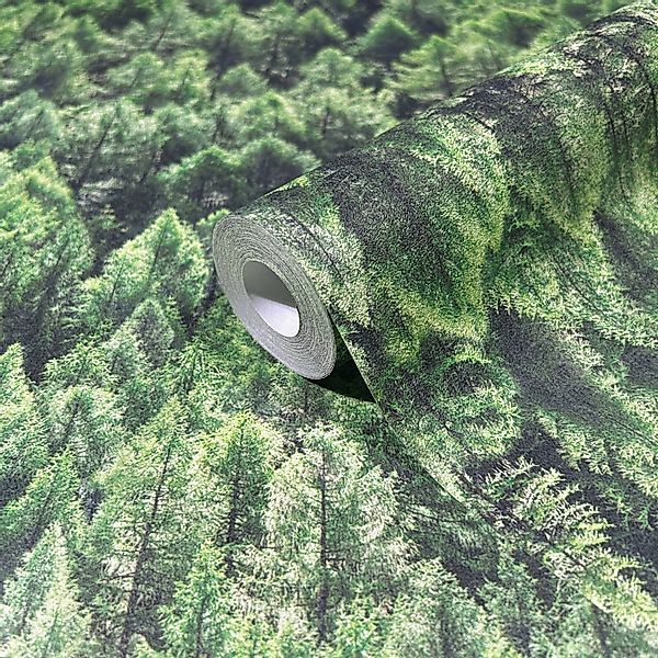 Marburg Vliestapete »Tapete Natürlicher Wald«, moderne Vliestapete für Wohn günstig online kaufen