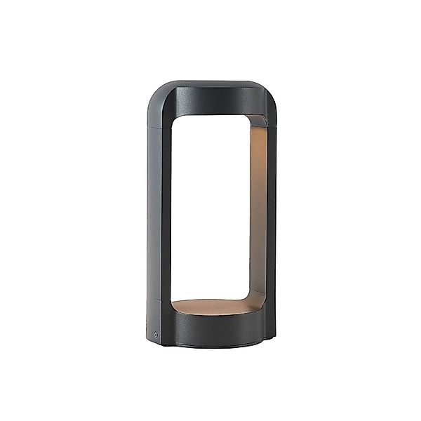 Lucande LED Außenleuchte Habsa 9617087 Modern in Schwarz aus Aluminium 1-fl günstig online kaufen