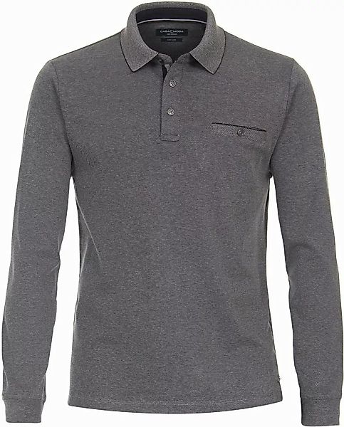 Casa Moda Poloshirt Long Sleeves Grau - Größe M günstig online kaufen