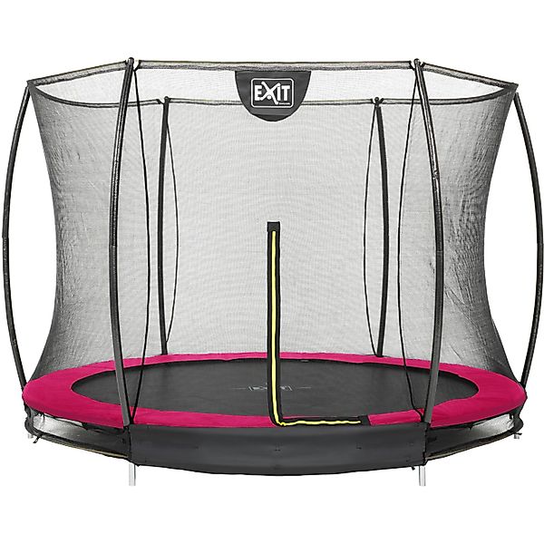 EXIT Silhouette Bodentrampolin D305cm mit Sicherheitsnetz - rosa günstig online kaufen