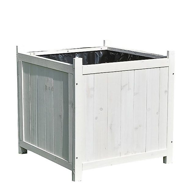 Mucola Blumentopf Blumenkübel 50x50cm Grau Pflanzkasten Blumentrog Blumento günstig online kaufen