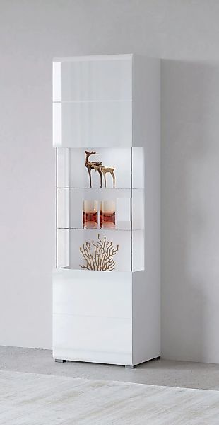 INOSIGN Vitrine "Toledo,Höhe 204 cm trendige Glasvitrine mit dekorative Frä günstig online kaufen