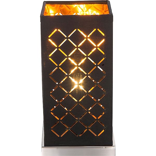 GLOBO LIGHTING Tischleuchte Tischlampe Textil Schirm günstig online kaufen