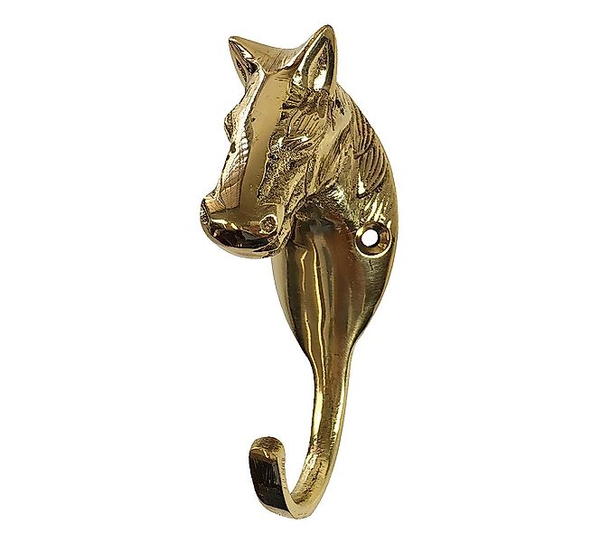 Garderobenhaken Pferd Messing Wandhaken Nostalgie Vintage 11cm günstig online kaufen