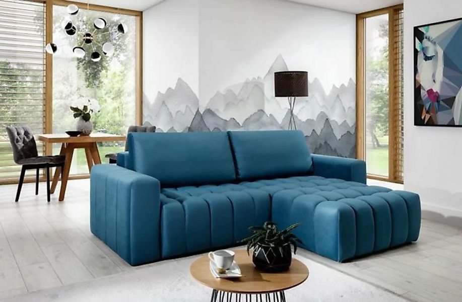 JVmoebel Ecksofa Ecksofa Grau Stoff L Form Couch Design Couch Polster Texti günstig online kaufen