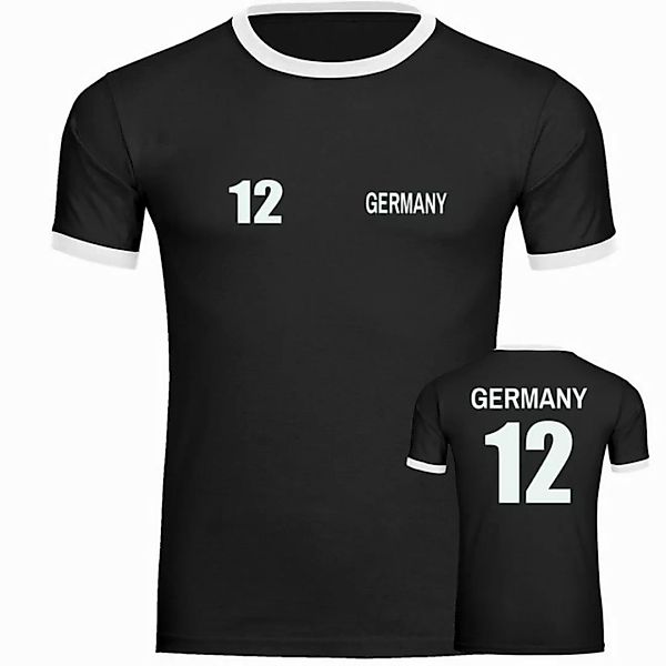 multifanshop T-Shirt Kontrast Germany - Trikot Nummer 12 - Männer günstig online kaufen