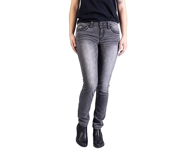 Blue Monkey 5-Pocket-Jeans Laura Skinny - stone grey denim günstig online kaufen