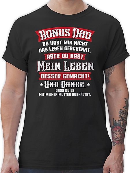 Shirtracer T-Shirt Bonus Dad - rot/weiß günstig online kaufen