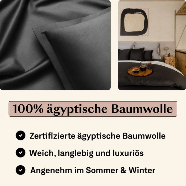 Amqua Bettwäsche Luxus Mako Satin, 100% günstig online kaufen