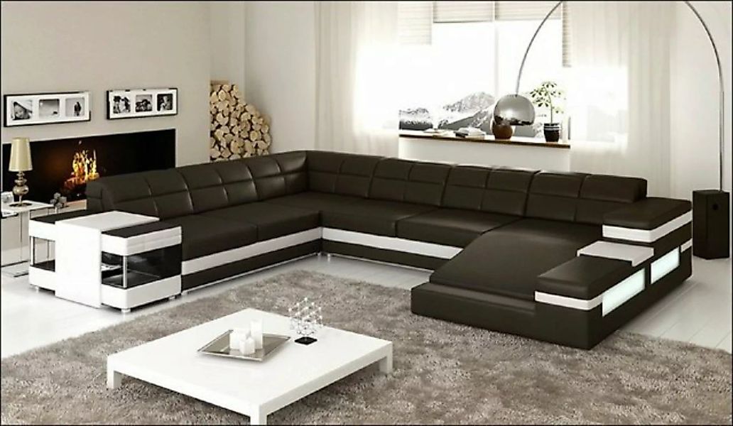 JVmoebel Ecksofa Design Ecksofa Sofa Couch Polster Eckgarnitur Ledersofa So günstig online kaufen