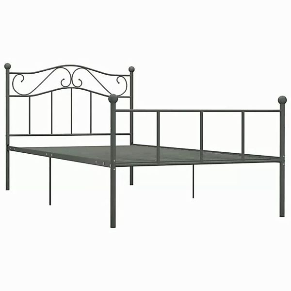 Bettgestell Grau Metall 90×200 Cm günstig online kaufen