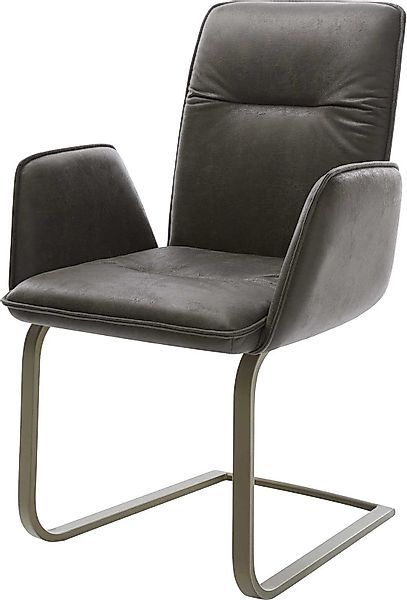 DELIFE Polsterstuhl Vinja-Flex, Freischwinger flach Effektfinish günstig online kaufen