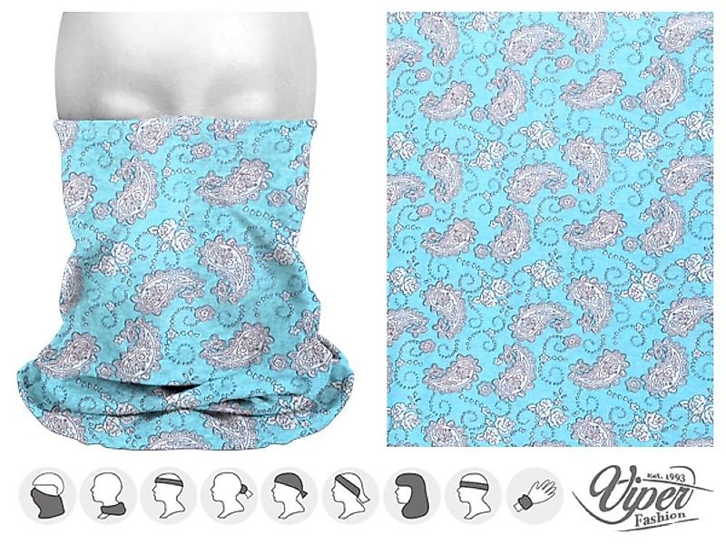 Tini - Shirts Multifunktionstuch Multifunktionstuch Paisley Muster türkis, günstig online kaufen