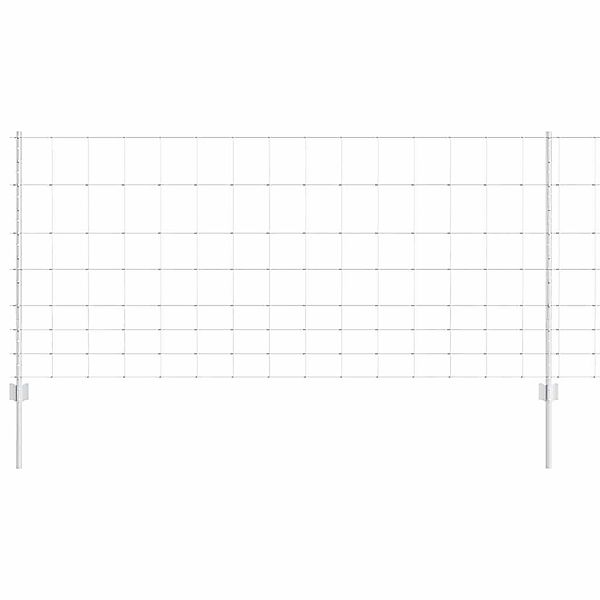 vidaXL Gartenzaun Zaun mit Pfosten Silber günstig online kaufen