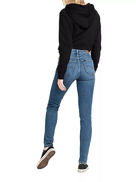Lee Damen Jeans Jeanshose Stretch Scarlett High Skinny Fit - Blau - Mid Cop günstig online kaufen