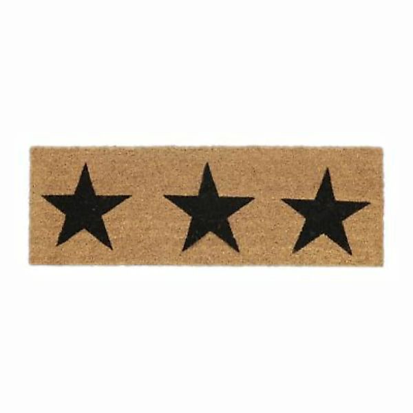 relaxdays Kokos Fußmatte Sterne schmal braun/schwarz günstig online kaufen