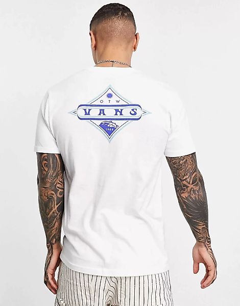 Vans – Vintage Pointed Shaper – T-Shirt mit Rückenprint in Weiß günstig online kaufen