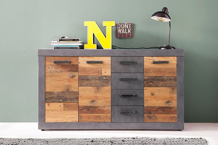 INOSIGN Kommode "Ilana", Kommode mit 3 Türen & 4 Schubladen - (B/T/H) 151/3 günstig online kaufen