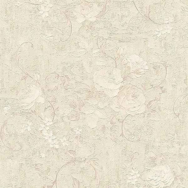 Bricoflor antik Tapete mit Blumen Landhaus Vliestapete Floral in Creme Gold günstig online kaufen