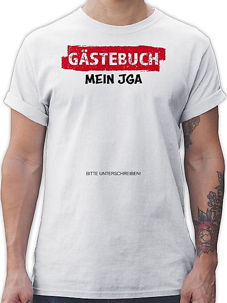 Shirtracer T-Shirt JGA Gästebuch I Unterschreiben günstig online kaufen
