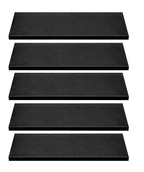BigDean Stufenmatte Stufenmatten Set aus Gummi - 75x25cm - mit Winkelkante, günstig online kaufen