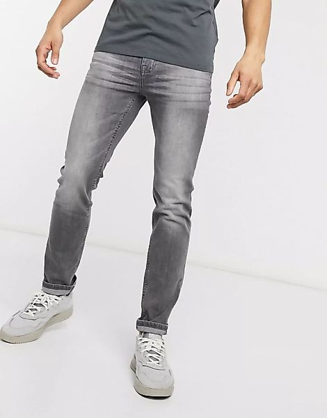 New Look – Schmal geschnittene Jeans in Grau günstig online kaufen