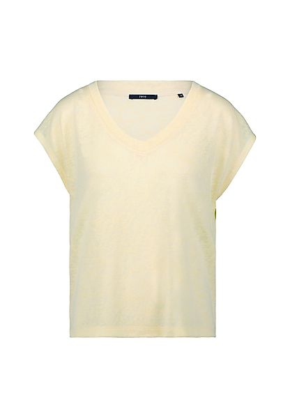 Zero T-Shirt "zero Damen Sommer-T-Shirt mit V-Ausschnitt", (1 tlg.), Plain/ günstig online kaufen