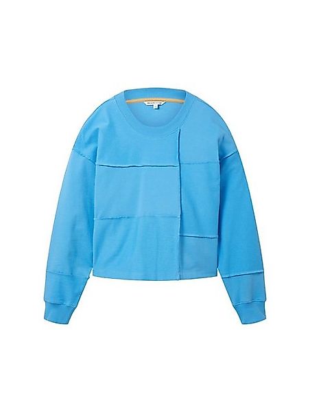 TOM TAILOR Sweatshirt Cropped patchwork sweater günstig online kaufen