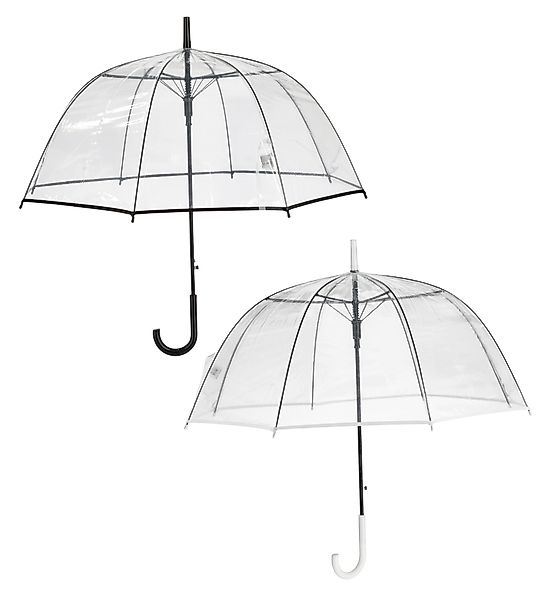 Meinposten Stockregenschirm Regenschirm Glockenschirm Glockenform transpare günstig online kaufen