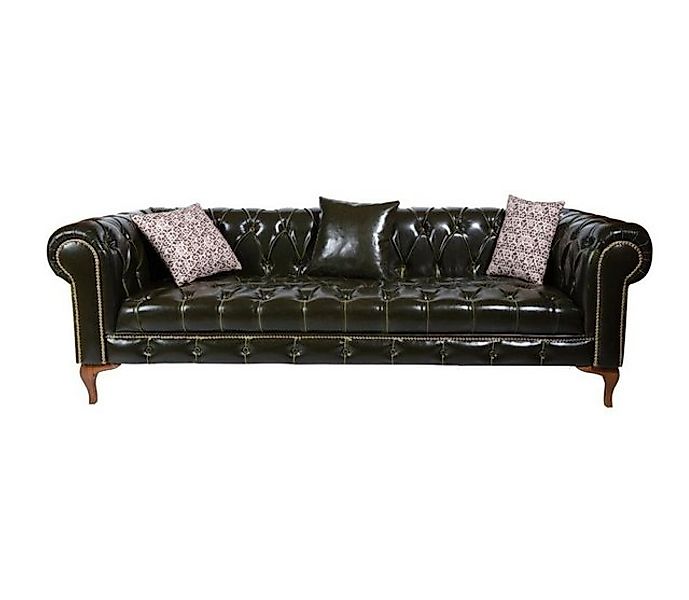 JVmoebel Sofa Stilvoller Chesterfield schwarzer Dreisitzer Moderne Möbel Ne günstig online kaufen