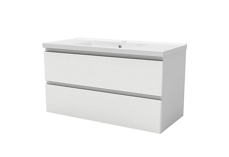 duschspa Waschtisch Badmöbel Set Waschbecken mit Unterschrank MDF, Beite 50 günstig online kaufen