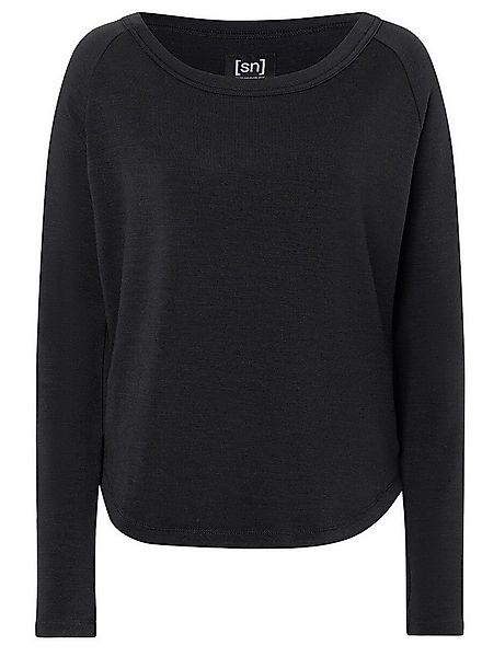 SUPER.NATURAL Langarmshirt Everyday Crew (Merino-Mix) schwarz Damen günstig online kaufen