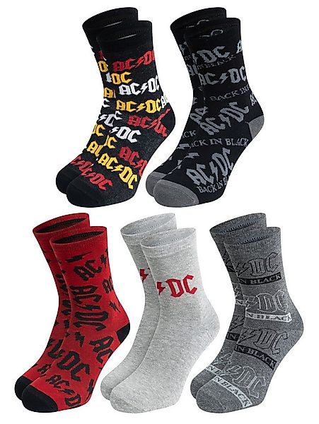 United Labels® Socken AC/DC Rockband Socken Sneaker Strümpfe (5er Pack) 40- günstig online kaufen