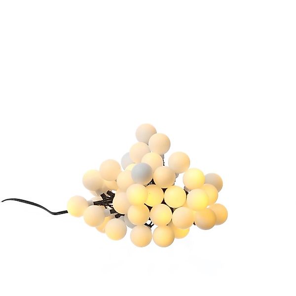 Marelida LED Deko Lichterkette Berry Cherry 40 Weiße Kugeln Bälle 8 Modi 6m günstig online kaufen
