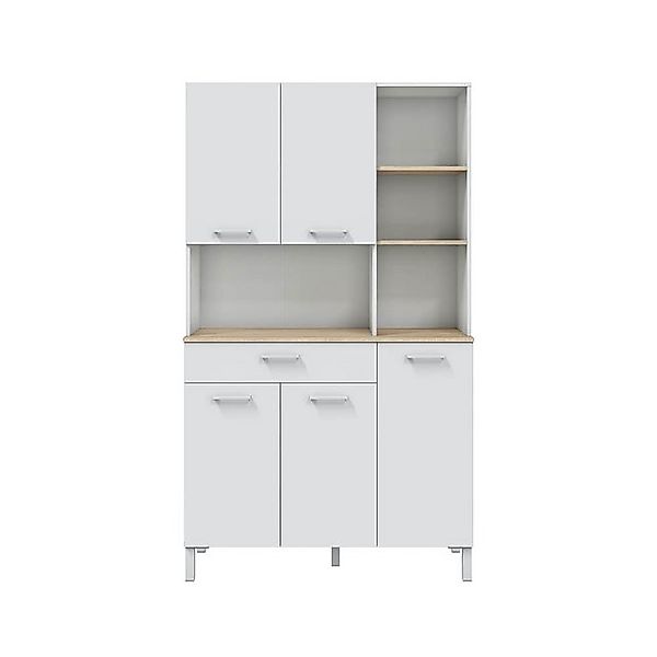 freiraum Küchenbuffet KIRA Artik Weiß / Canadian Eiche Dekor - 108x186x40 ( günstig online kaufen