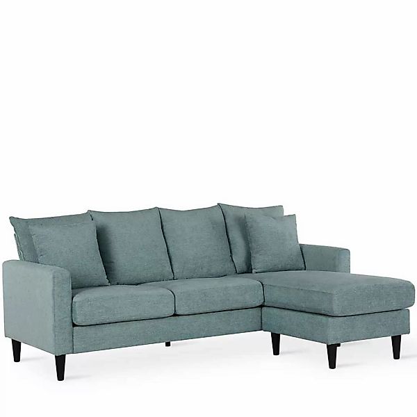 Ecksofa 207 cm breit mit Armlehnen Rücken echt bezogen günstig online kaufen